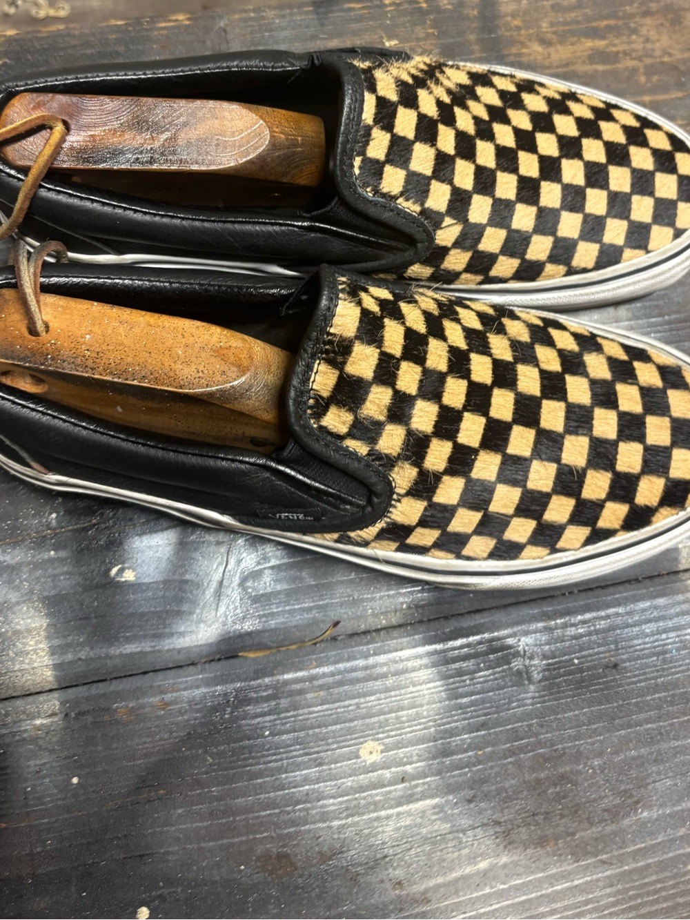 Vans black and beige checkerboard slip-on sneaker size women 9 - Picture 9 of 9